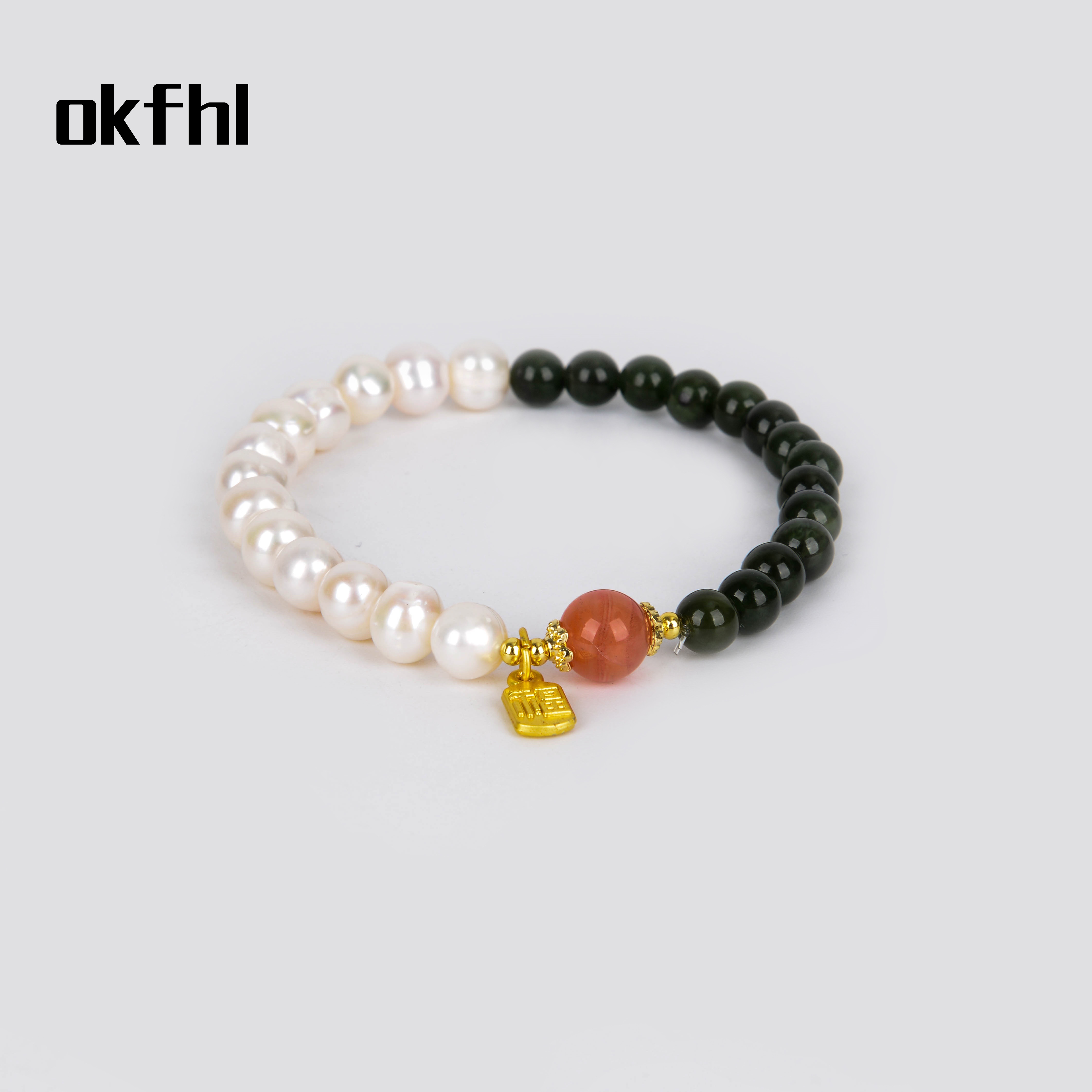 手链/水晶手链/饰品/红绳/五花手链细节图