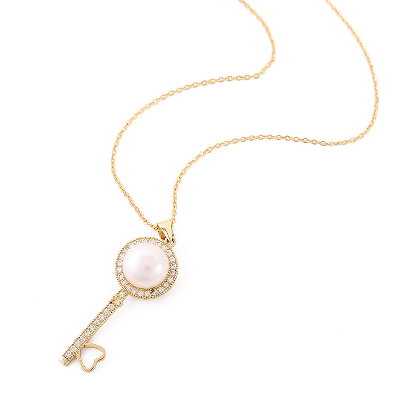 项链/珍珠项链/不锈钢饰品/珍珠/银饰细节图