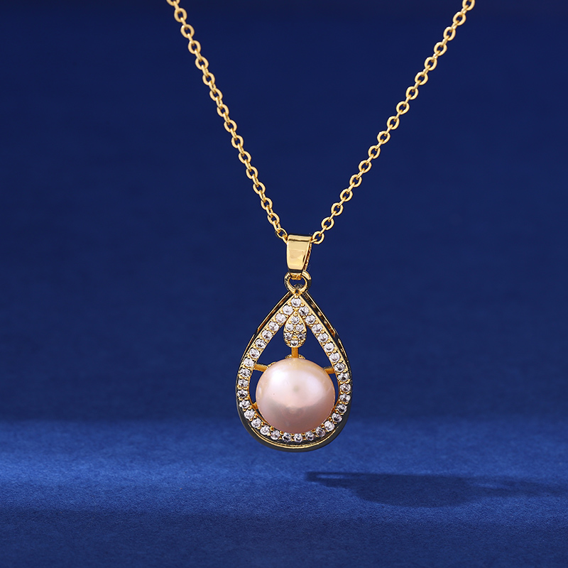 项链/珍珠项链/不锈钢饰品/珍珠/银饰细节图