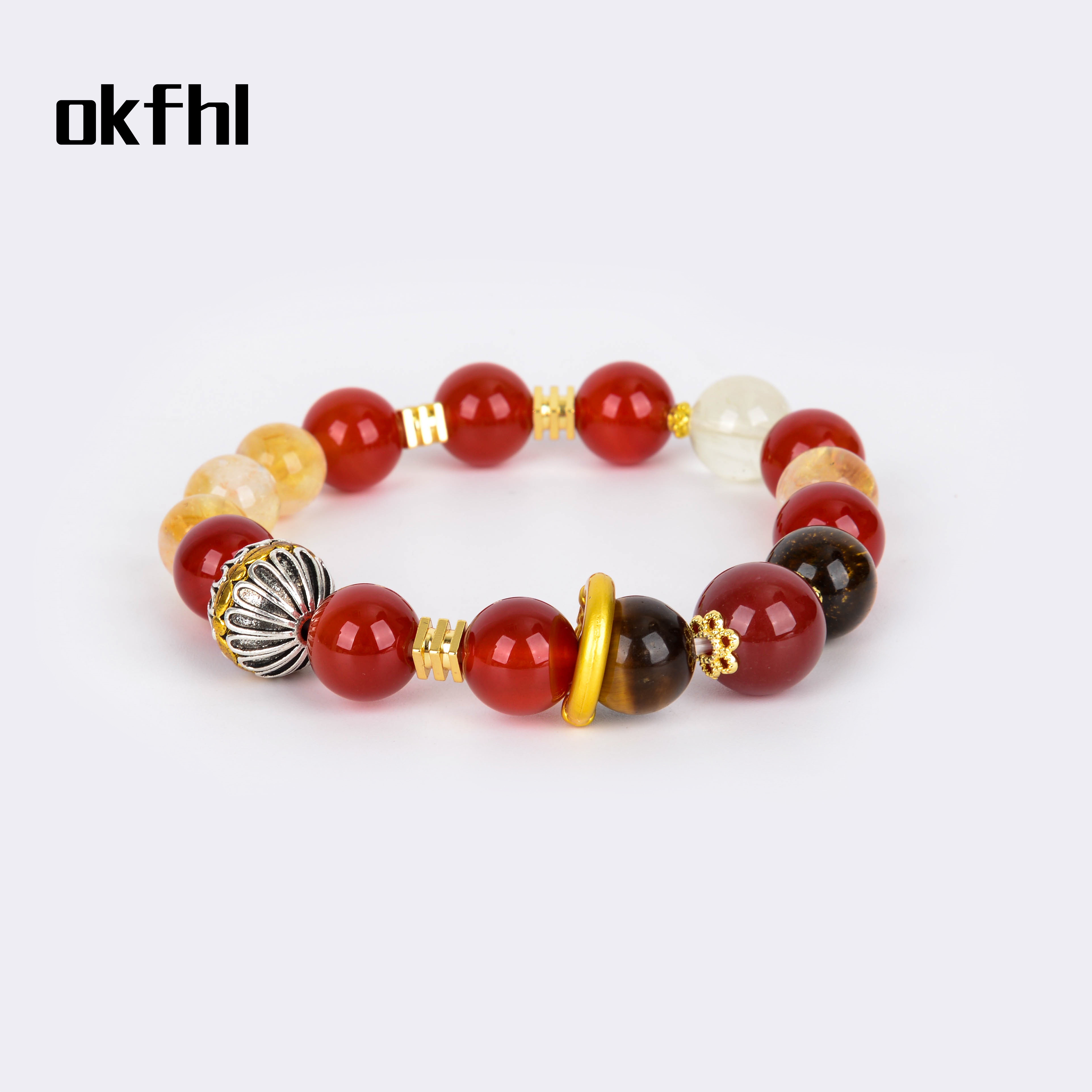 手链/水晶手链/饰品/红绳/五花手链细节图