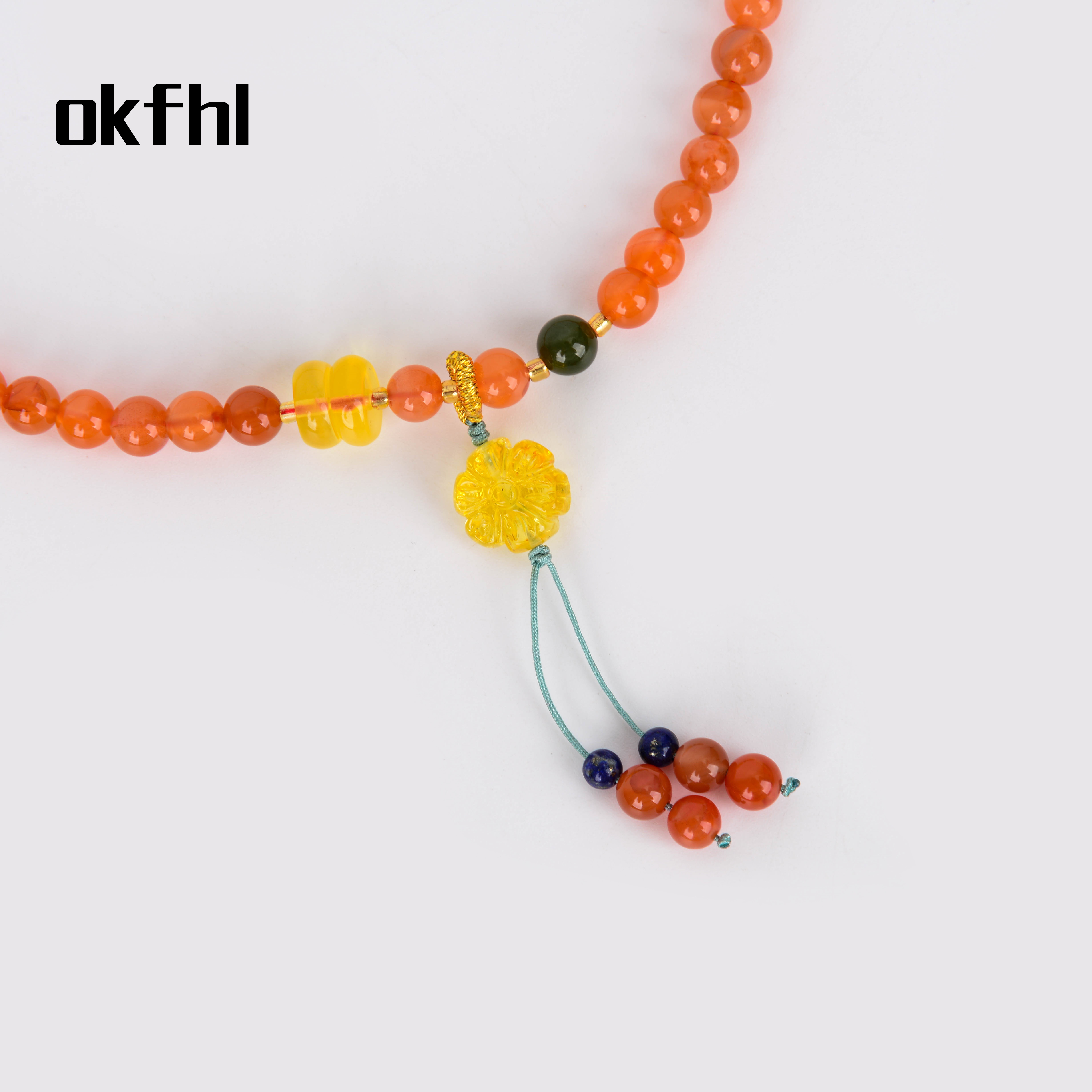 真品南红手串红色玛瑙小米珠6mm手链蜜蜡珠新中式赤腾