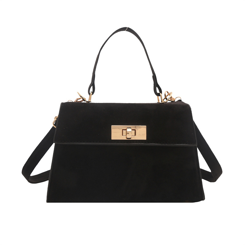 Spring 2025 new stylish and simple handbag, commuting lock shoulder bag, retro and trendy Korean-style crossbody small square bag Item Picture