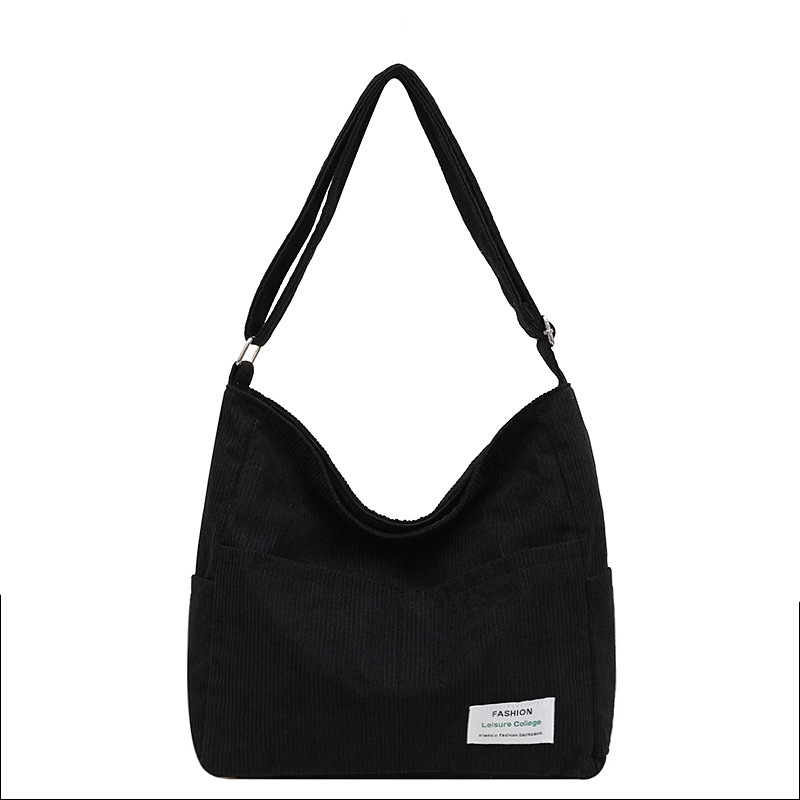 Cross-border corduroy women's bag 2025 Spring New large-capacity handbag, Korean simple single-shoulder crossbody bag Item Picture