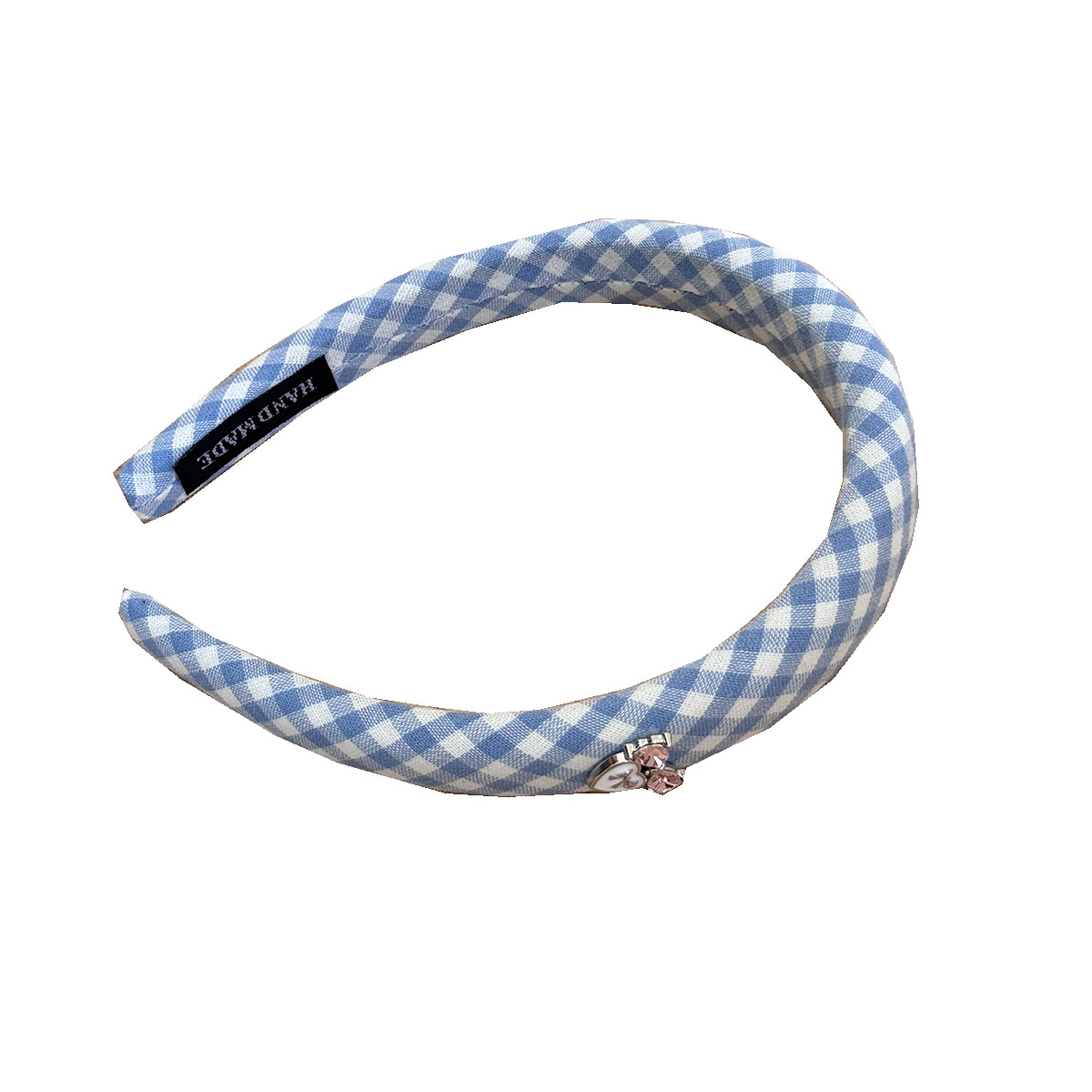 The high head top check pattern series of fresh and sweet heart-shaped hair bands are fashionable and versatile for daily commutes with bow designs Item Picture