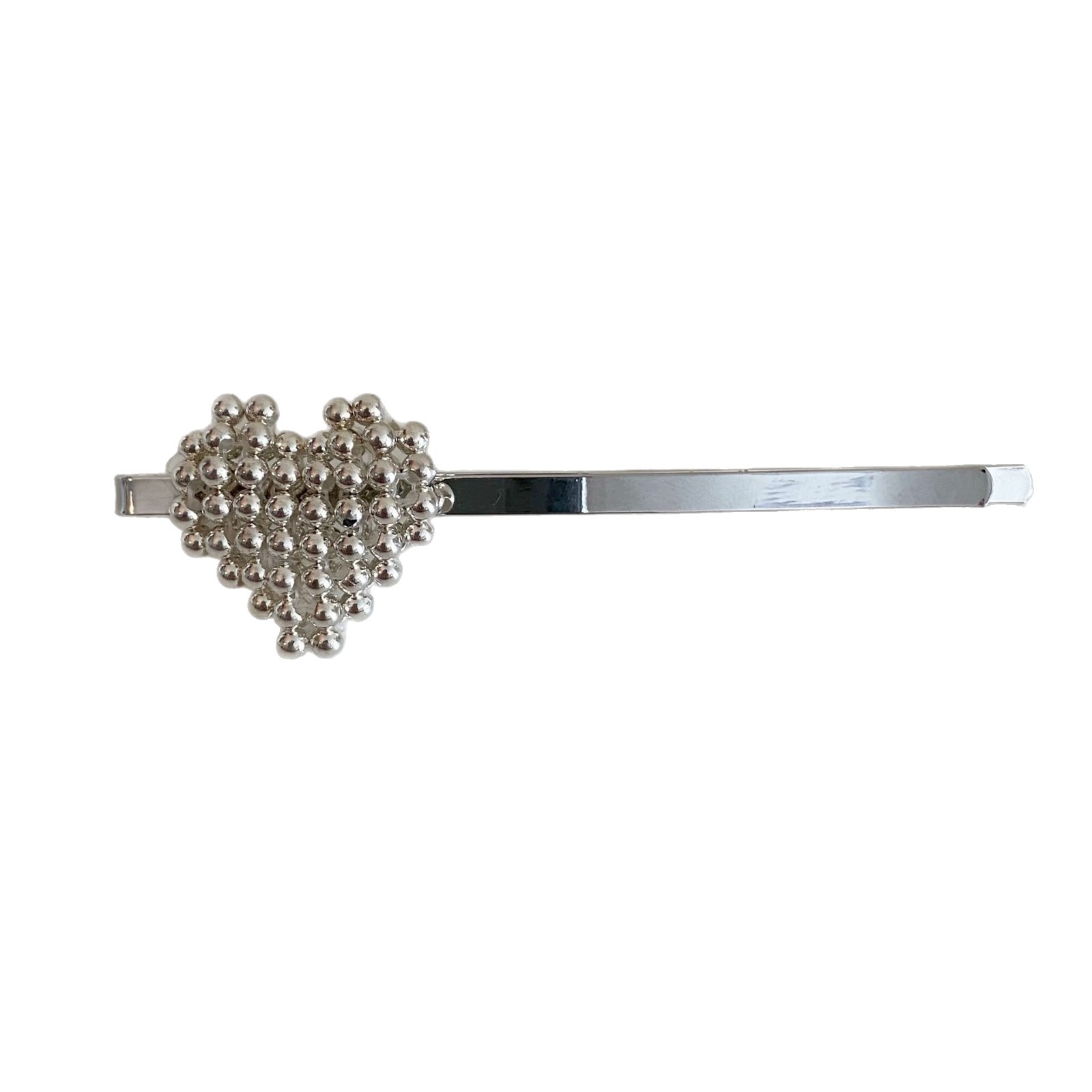 A retro and sweet girl's bangs hairpin and simple hairpin accessory, the same style as Korean ONI's pearl heart-shaped one-piece clip Item Picture