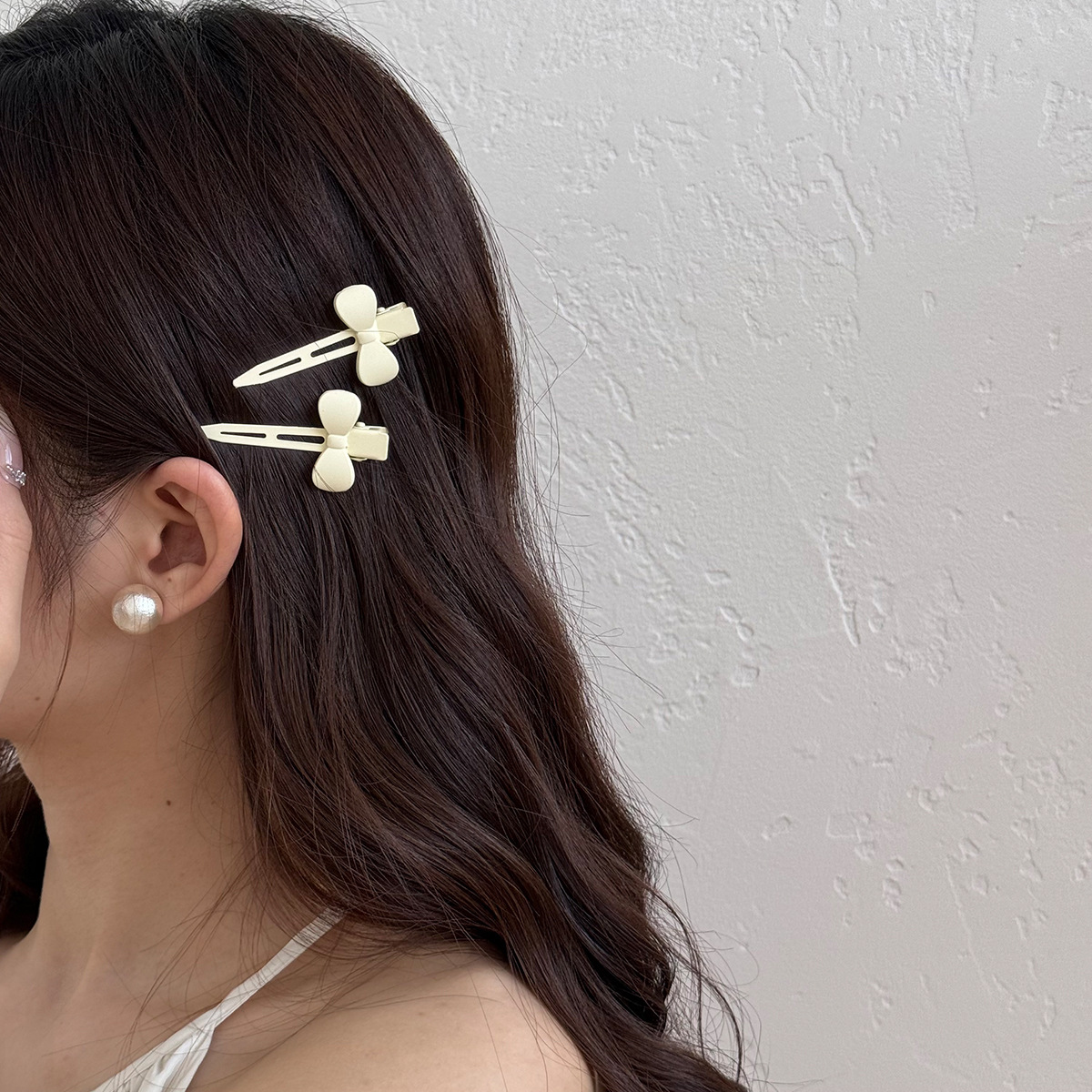 2 sets ~ Milkshake candy-colored bow hair clips, makeup clips, Korean-style girl bangs clips, hair clips, hair accessories Specification drawing