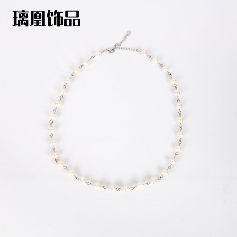 璃凰饰品天然淡水珍珠项链时尚款轻奢小众锁骨链女高级感设计串珠颈链