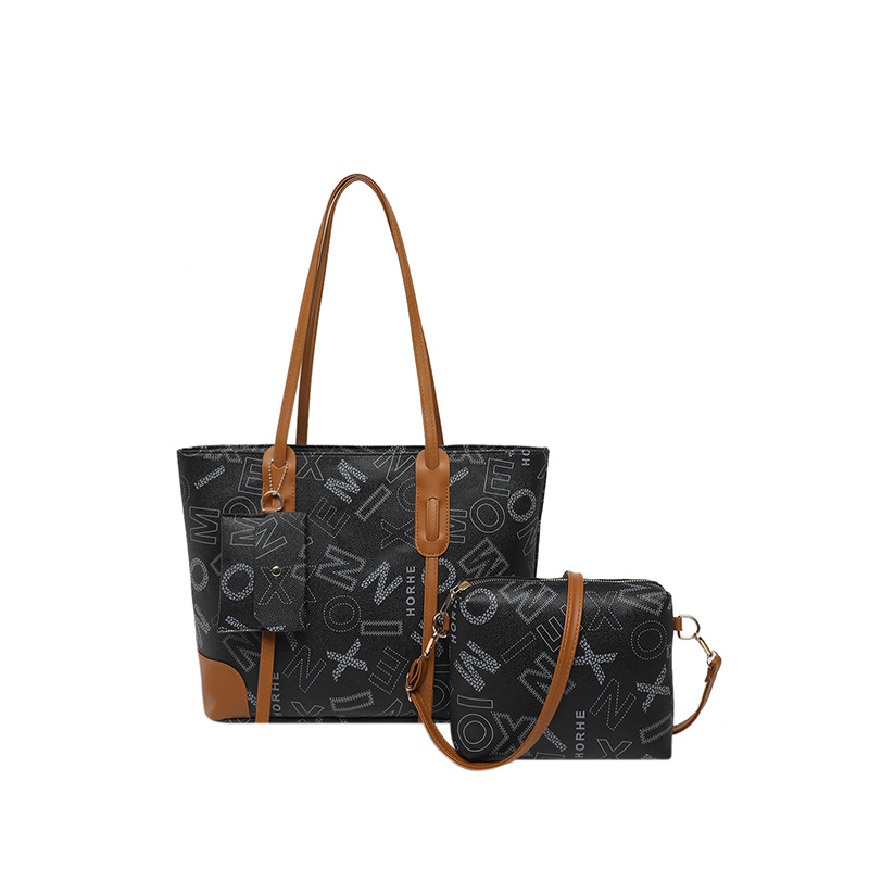 The new 2025 large-capacity women's bag is a simple and versatile single-shoulder bag with a high-end feel. It is a student's crossbody tote bag for commuting to school Item Picture