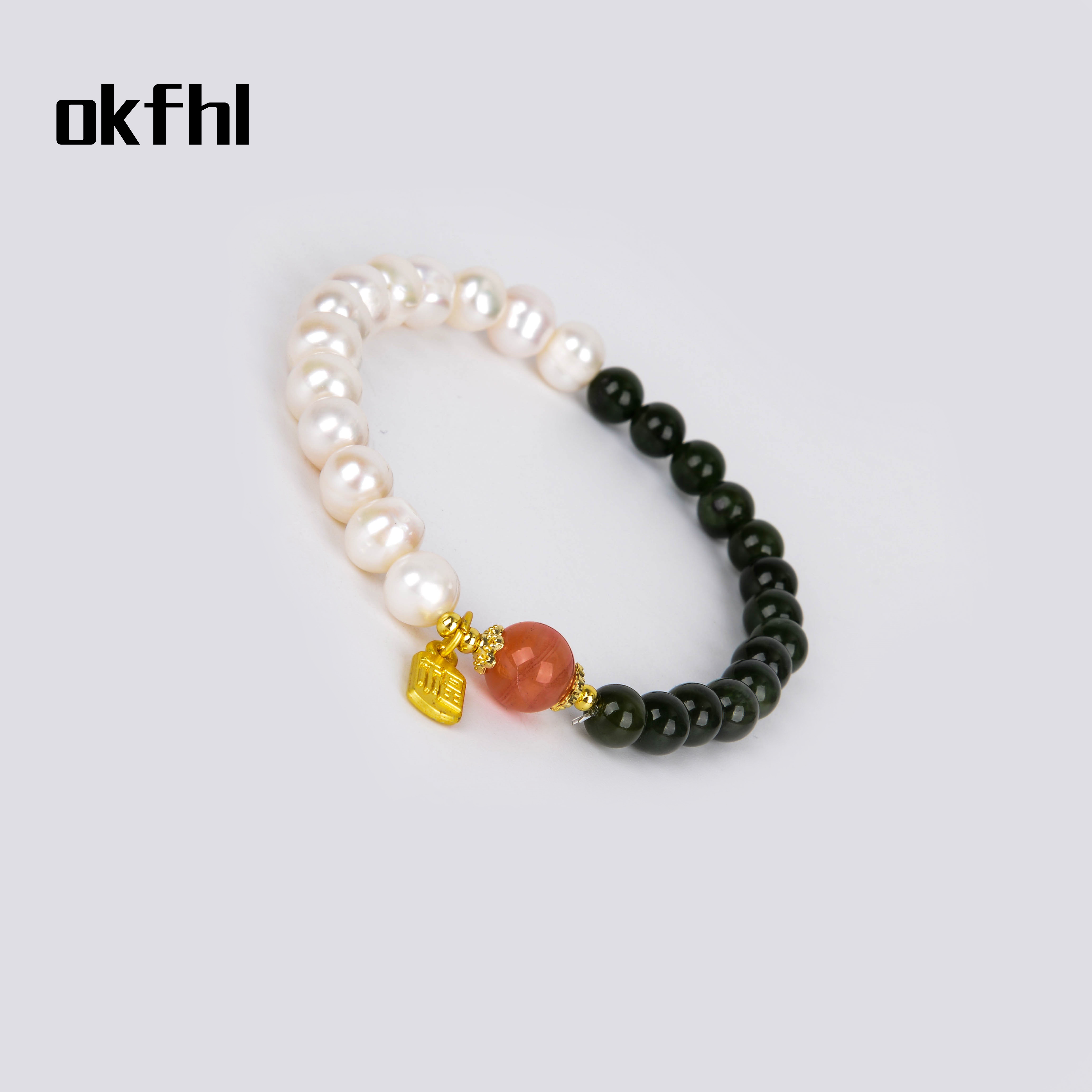 手链/水晶手链/饰品/红绳/五花手链细节图