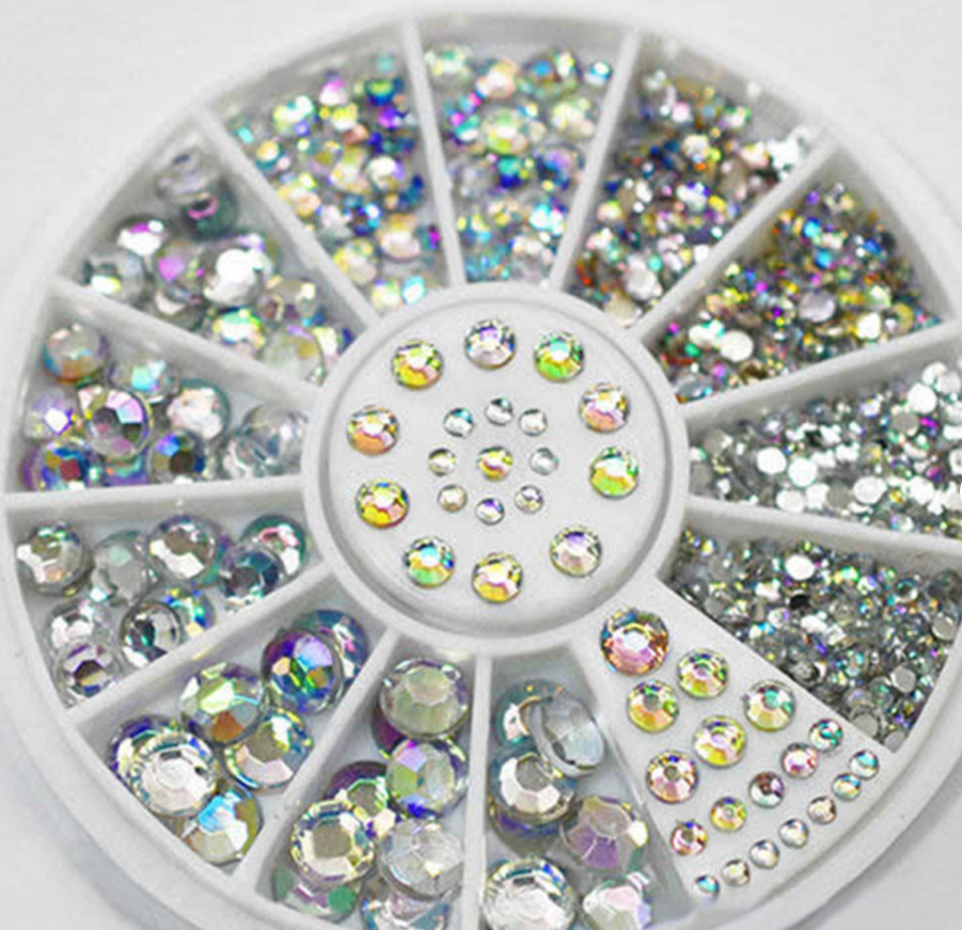 Aliexpress ebay Nail art, irregular-shaped diamond, white diamond, water drop heart, bow, nail art, diamond plate, round plate, shanilak details Picture