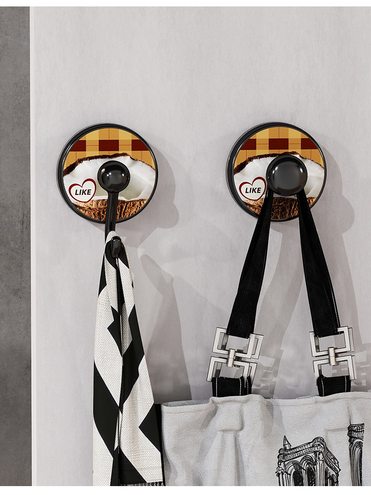 Q35-QY7535 Hawaiian entrance suction cup hook, no need for drilling, strong load-bearing capacity, a perfect tool for placing keys at the entrance detail image 7