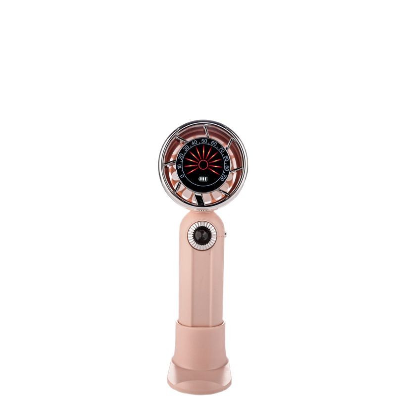 The 2025 new handheld dial mini charging model features a high-speed small fan with LED digital display, strong wind force and multiple adjustable levels Item Picture