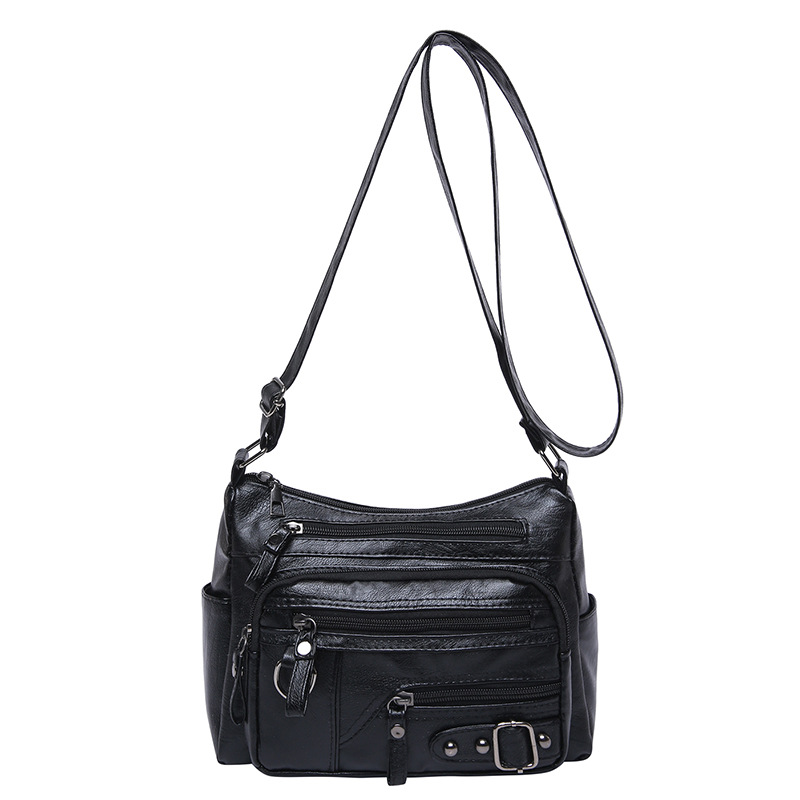 Fashionable women's crossbody bag, 2025 new style single-shoulder bag for women, middle-aged women's bag, mom's bag, multi-layered casual women's bag Item Picture