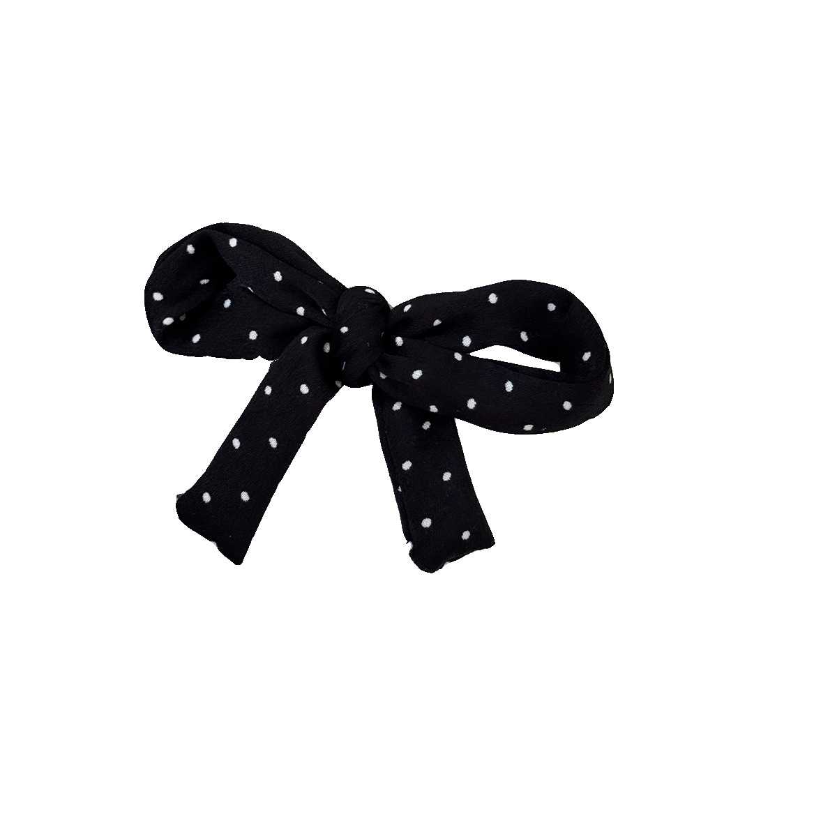 Polka dot bangs with black and white hairpins, simple bow hairpins on the side of the forehead, three-dimensional Korean duckbill, versatile Item Picture