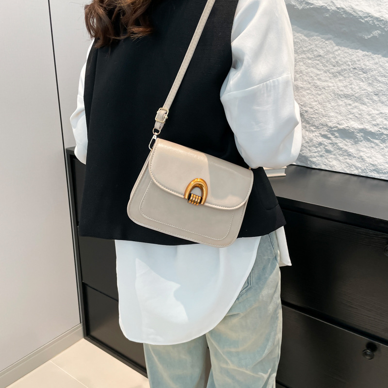 Korean-style quality crossbody bag for women, new Spring 2025 casual commuting single-shoulder bag, fashionable and trendy hand-held saddle bag details Picture