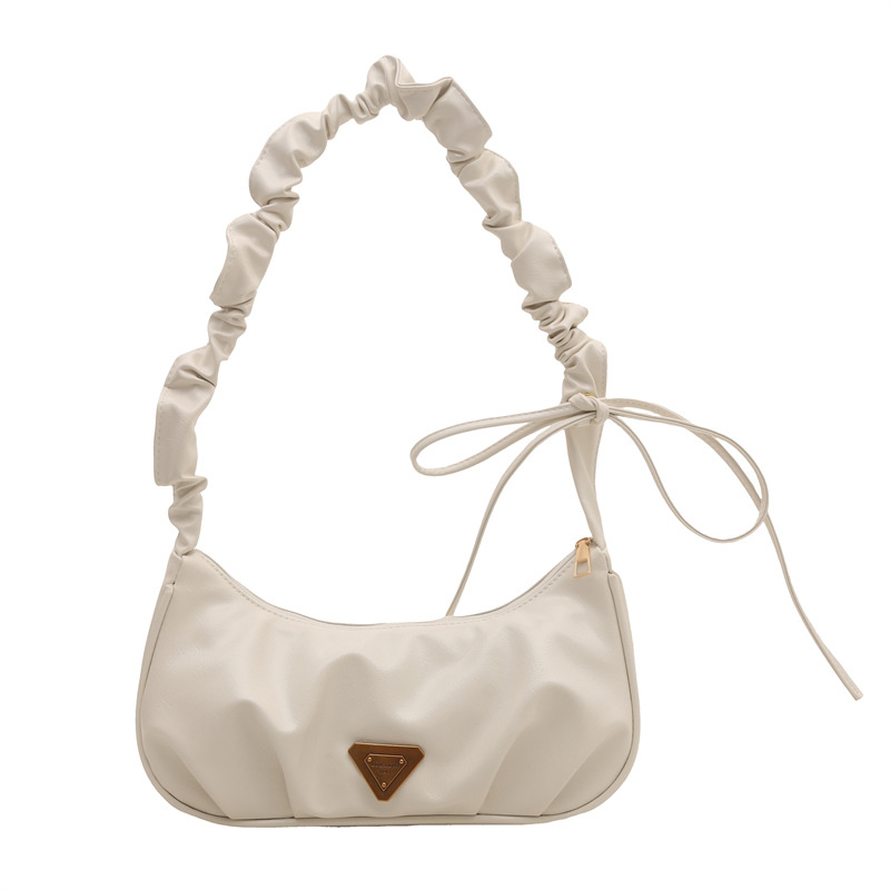 Spring 2025 new high-end retro single-shoulder bag, underarm bag, versatile pleated dumpling bag, elegant women's bag Item Picture