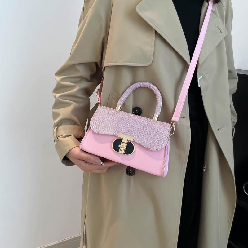 Cross-border Women's 2025 new style high-end spring retro single-shoulder crossbody small square commuter handbag Specification drawing