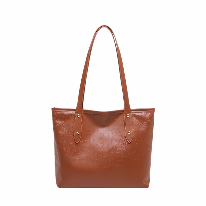 European and American trend large-capacity 2024 casual retro autumn new trendy and fashionable commuter hand-held tote bag for women Item Picture