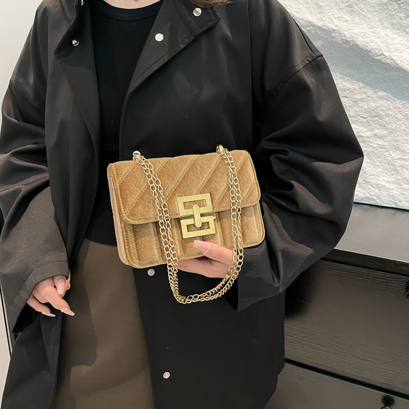 High-end chain small square bag for women 2025 new style fashionable shoulder bag, cross-border quality commuting versatile crossbody bag Specification drawing