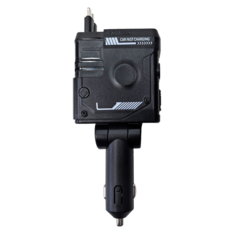 A1 telescopic car charger, car mobile phone charger 4-in-1 fast charging car cigarette lighter, Apple mobile phone charger, USB and Type-C adapter Item Picture