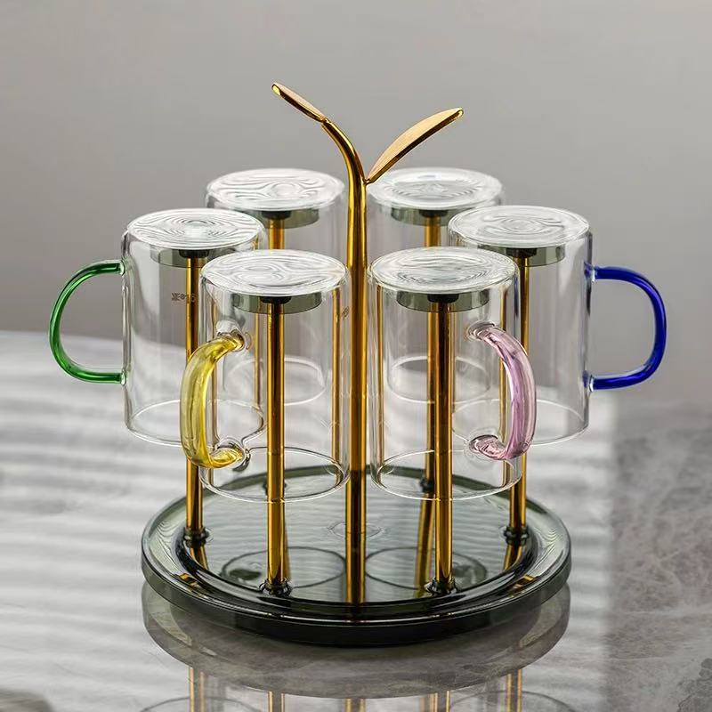 咖啡杯架铁艺水杯架家用杯架置物架客厅茶杯玻璃杯子架沥水挂架子