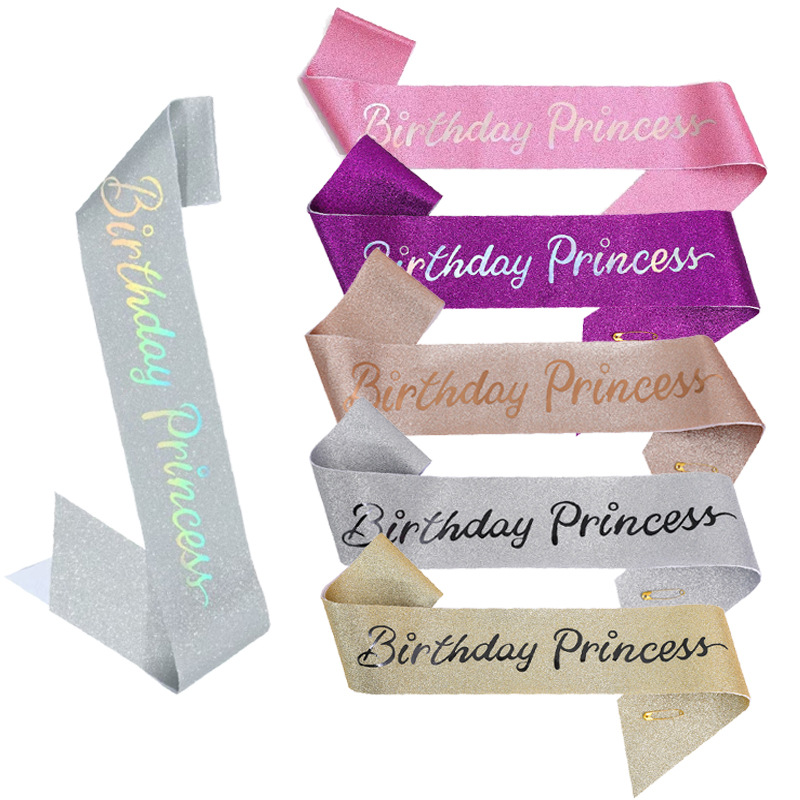 生日派对肩带礼仪带金葱时尚HAPPY BIRTHDAY披肩烫金绶带