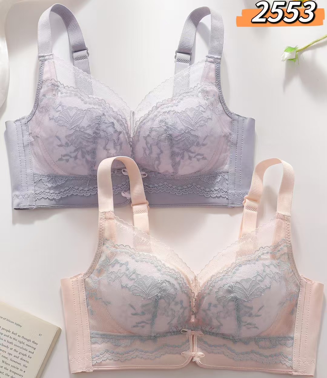 新款时尚新中式小胸聚拢文胸上托胸型防下垂防外扩胸罩