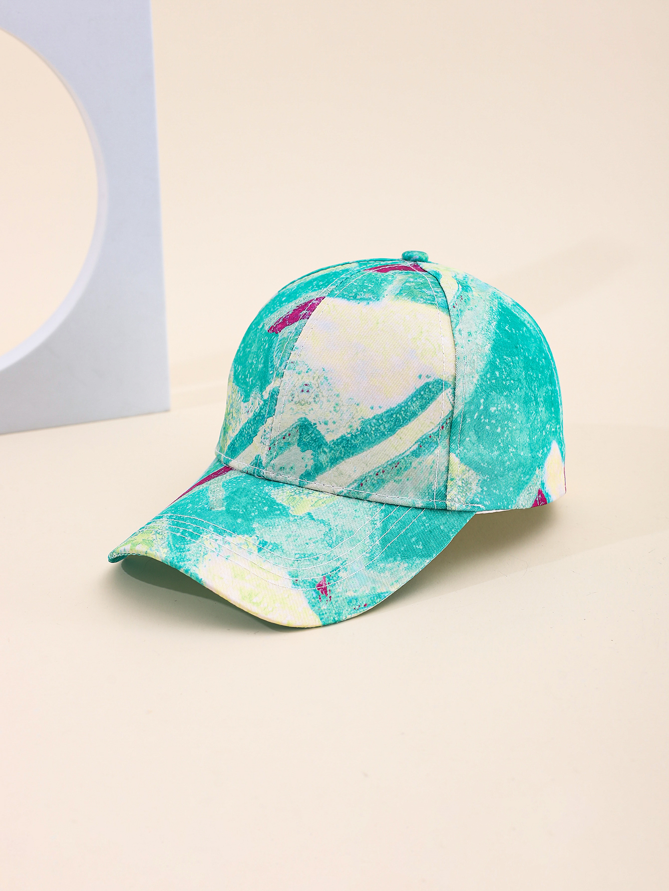 Spring and summer cross-border European and American best-selling printed baseball caps, outdoor travel sun protection and shading adult baseball caps, adjustable for foreign trade Specification drawing