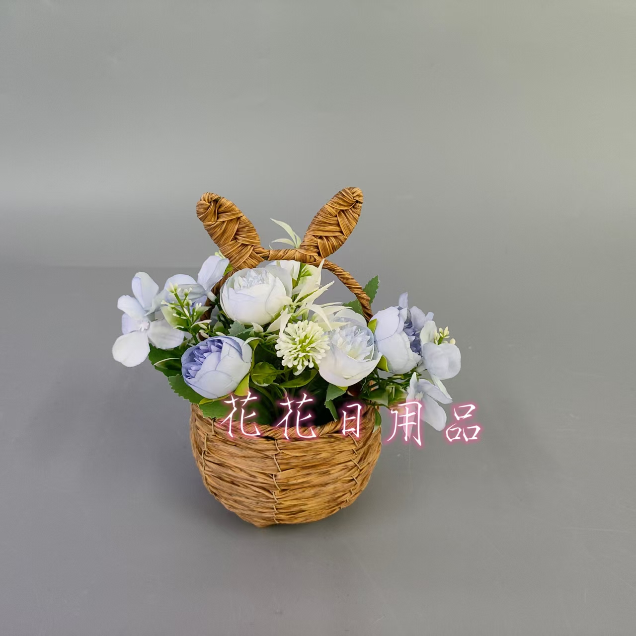 Artificial flowers, fake flowers, bonsai, rabbit ears, bamboo basket POTS, flower bud decorations Application Scenario