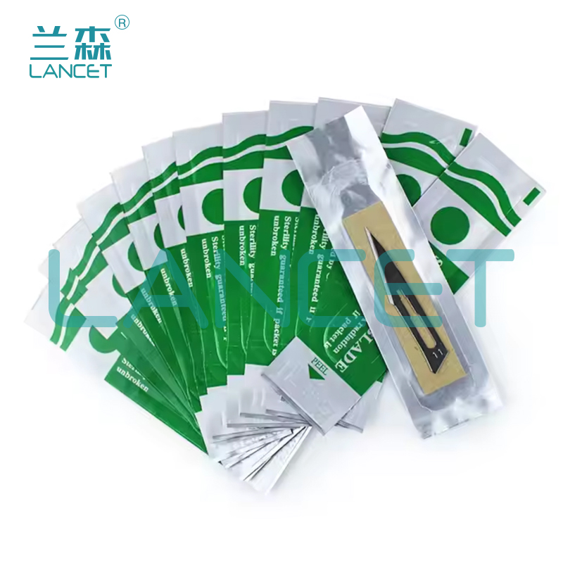 Surgical scalpel, safety plastic-handled knife, stainless steel, carbon steel, plastic with handle blade, cosmetic and plastic surgery Item Picture