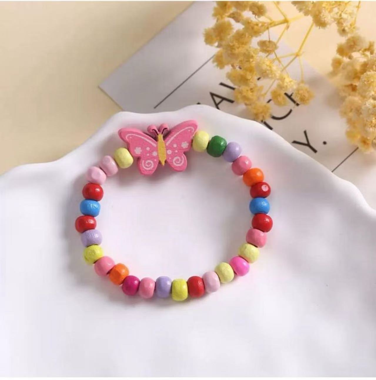 DIY木质儿童蝴蝶手链