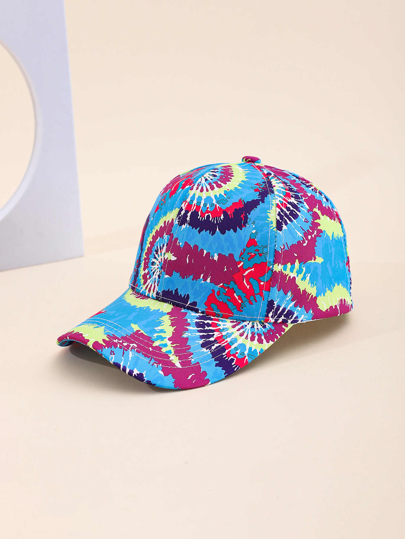 Spring and summer cross-border European and American bestsellers tie-dyed graffiti sun print baseball caps, outdoor travel sun protection and shading adult baseball caps, adjustable for foreign trade details Picture