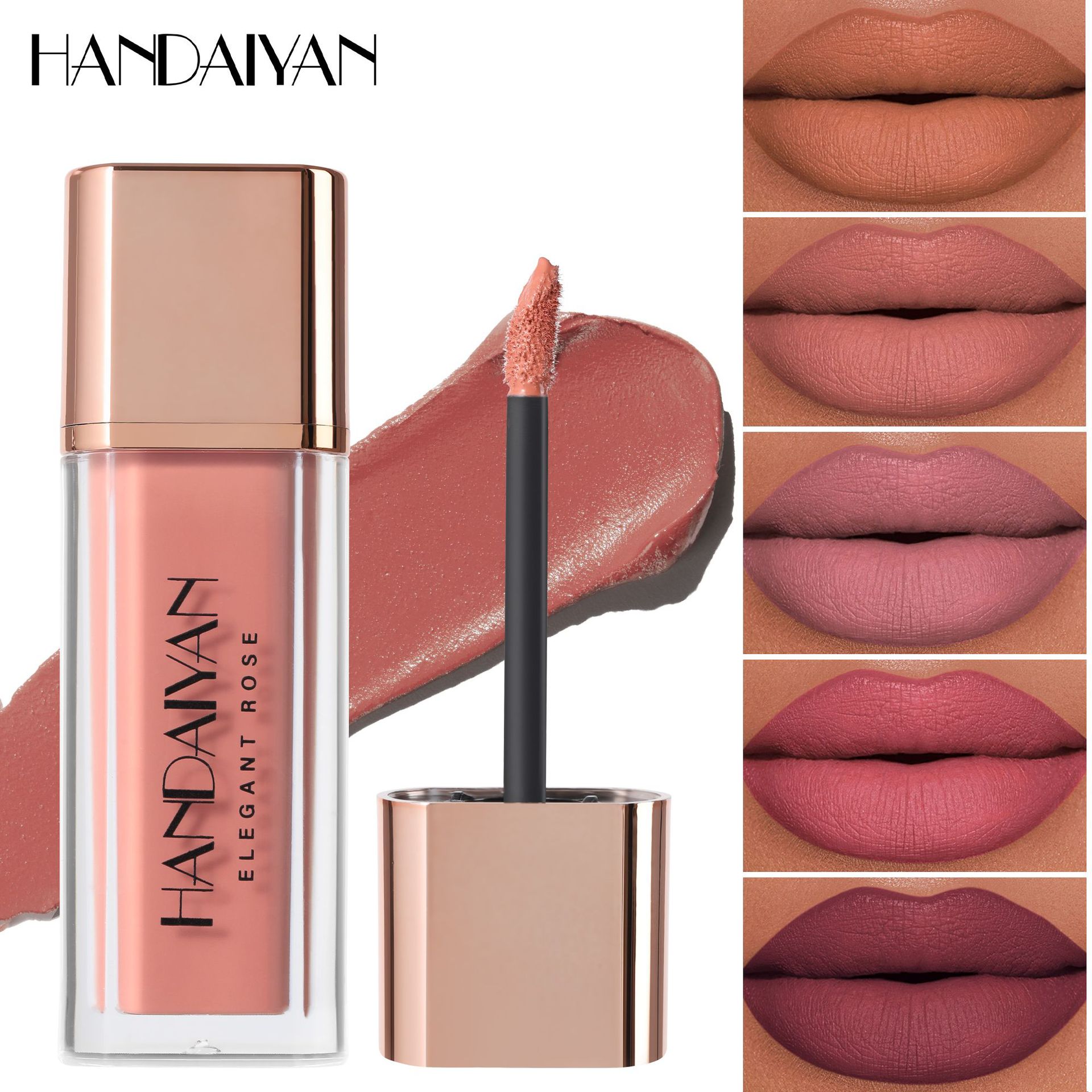 Cross-border Lip gloss Lip Gloss 8-color non-stick cup Non-fading handaiyan Matte Lipstick Matte Lip gloss full figure