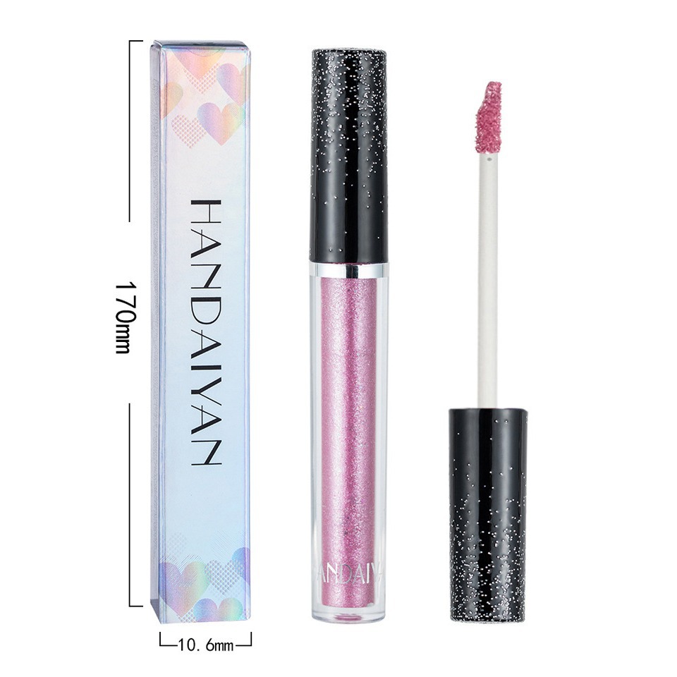 Cross-border liquid Eyeshadow 12-color HANDAIYAN Eyeshadow with fine and shiny pearlescent luster and teardrop makeup Item Picture