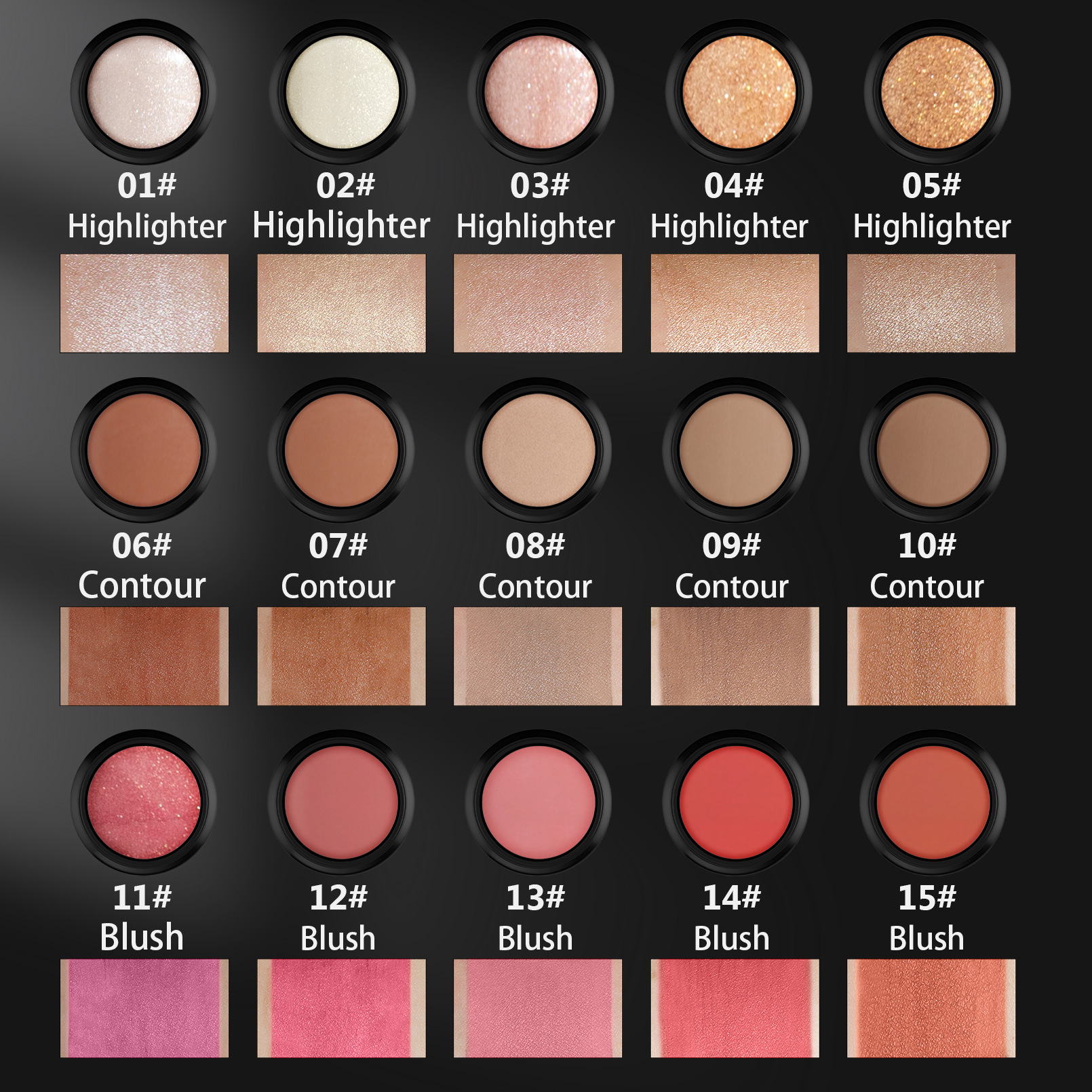 HelloKiss Highlighter Contouring Stick, Brightening Shadow Base Cream, Pearl Slimming Blush, Contour Stick Bronzer details Picture