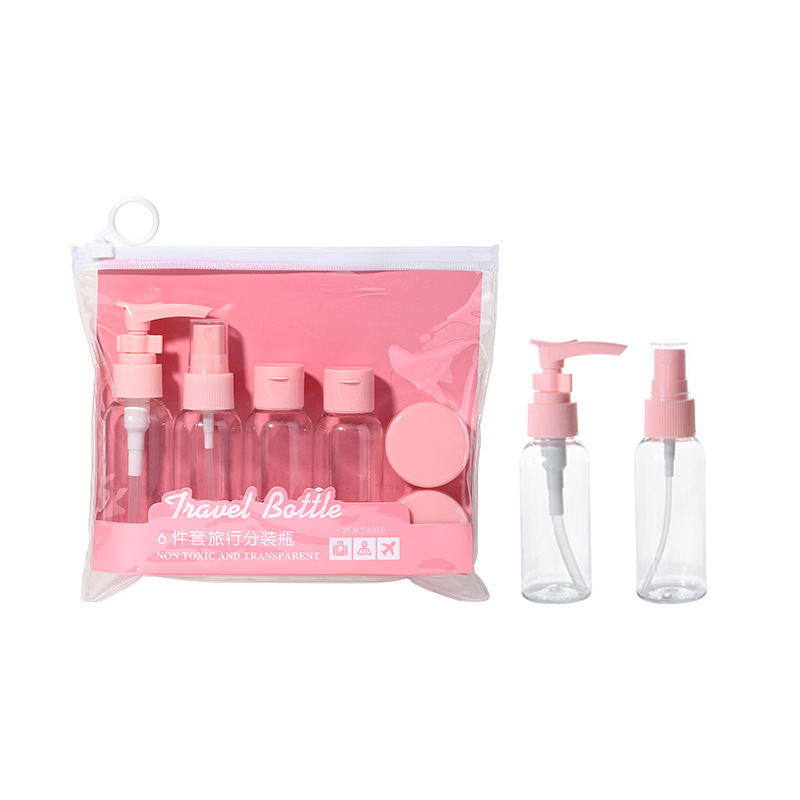 LMLTOP 6-piece travel Empty Bottle set 50ml Spray bottle Portable cosmetic Dispensing Bottle SY1064 Item Picture