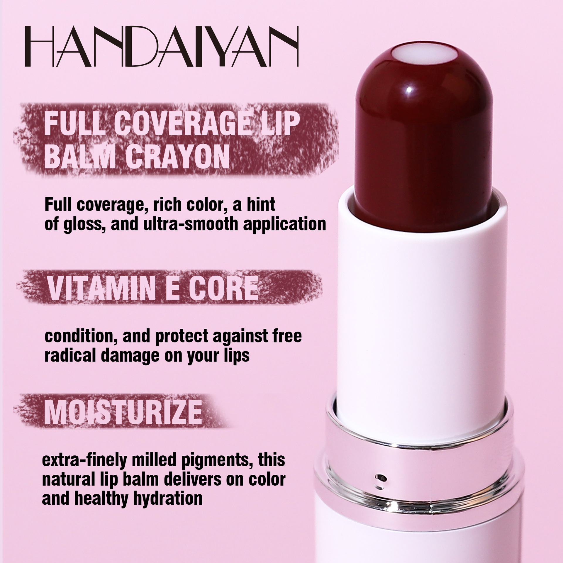handaiyan's new cross-border two-in-one lipstick, matte, moisturizing and hydrating 8-color sandwich lipstick details Picture