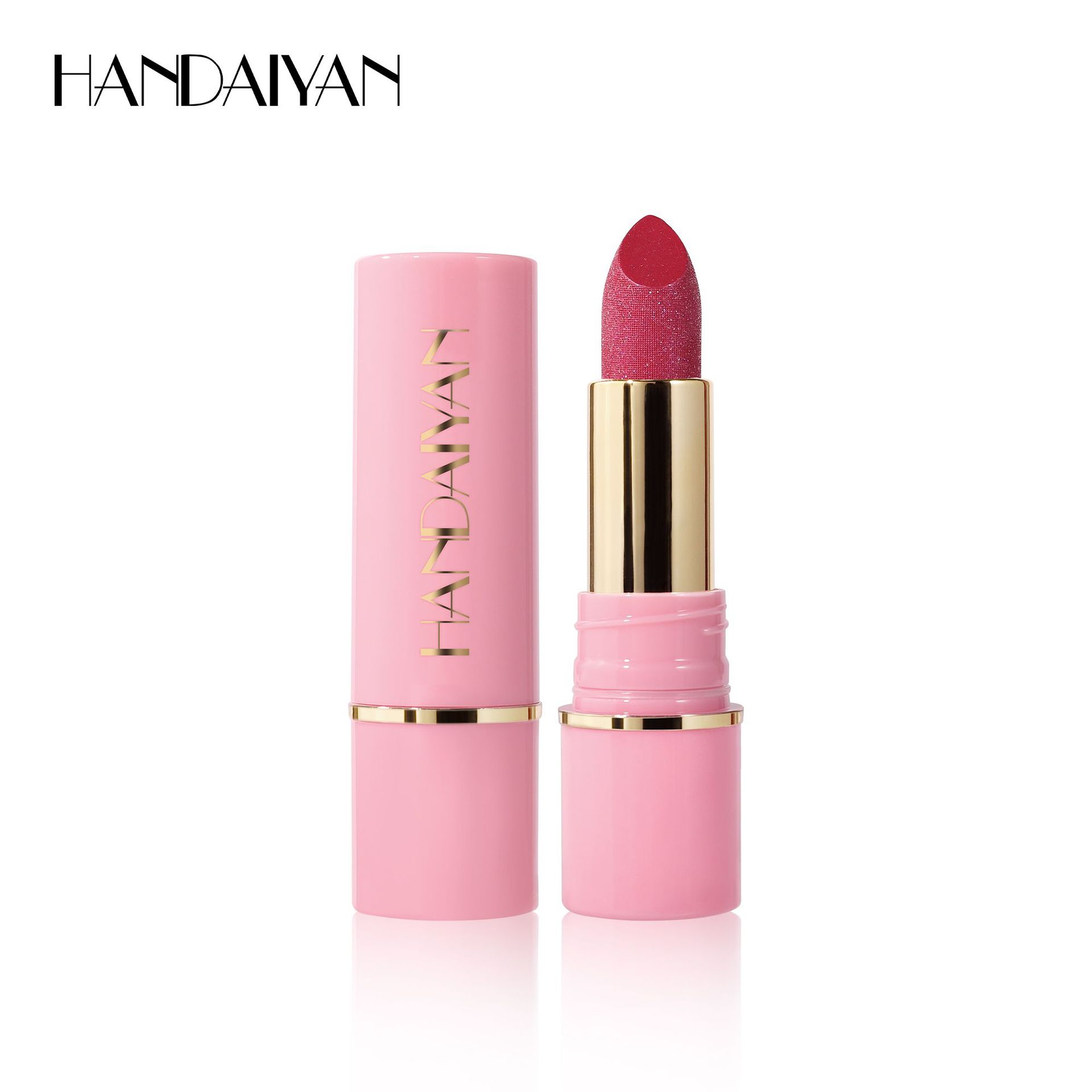 Pearl Lipstick in stock, 8 colors moisturizing and hydrating handaiyan embossed Silk Screen Fine Sparkling Lip gloss, cross-border exclusive lipstick Item Picture