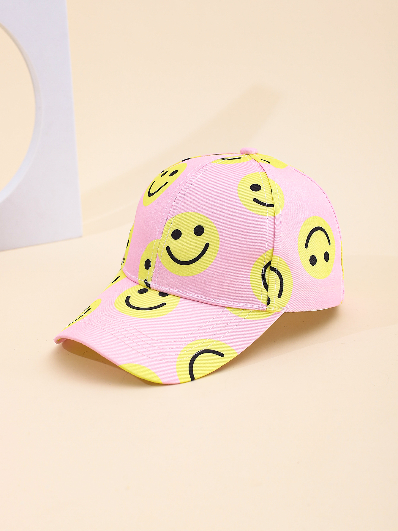 Spring and summer cross-border best-selling smiling printed baseball caps from Europe and America, outdoor travel sun protection and shading adult baseball caps, adjustable for foreign trade details Picture