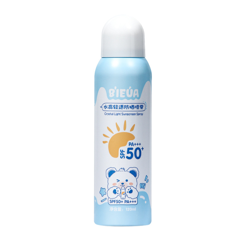 Binshuang BIEUA Crystal Sunscreen Spray SPF50 Body Full-body UV Protection and Waterproof Military Training Sunscreen Item Picture