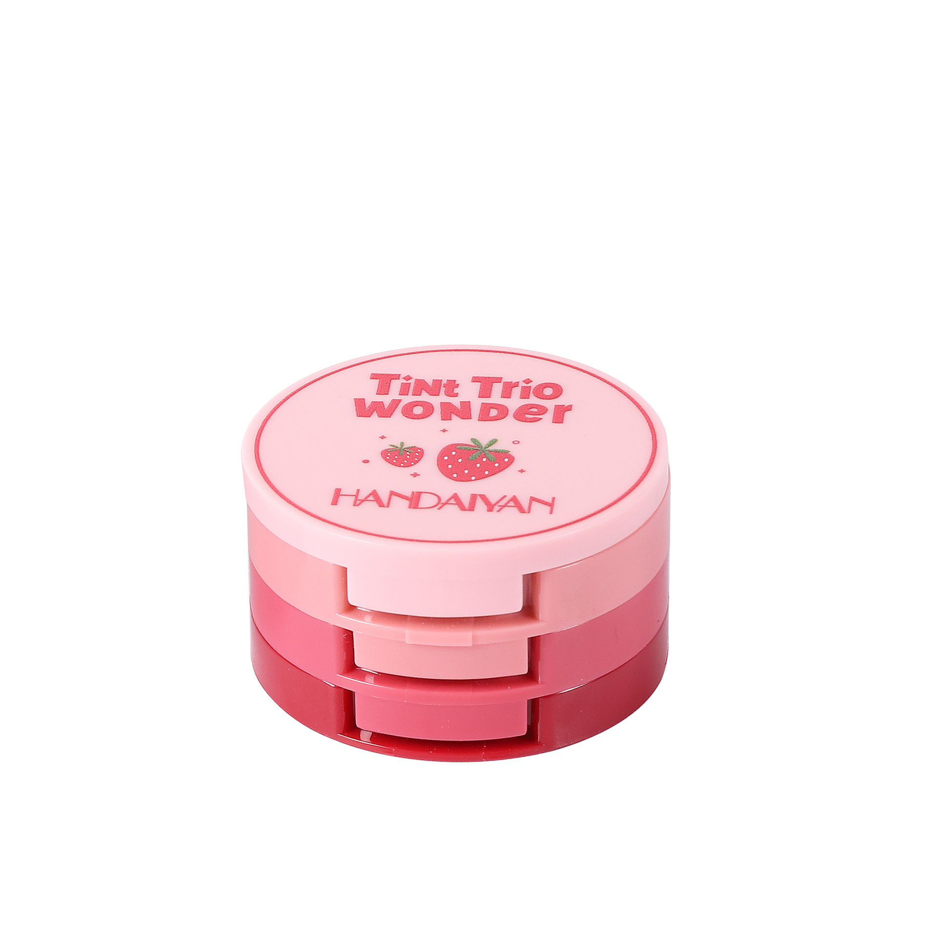 Cross-border Three-color Blush Palette Folding handaiyan Three-in-one Contouring Eyeshadow One-piece multi-color Blush Cream Lip paste Item Picture