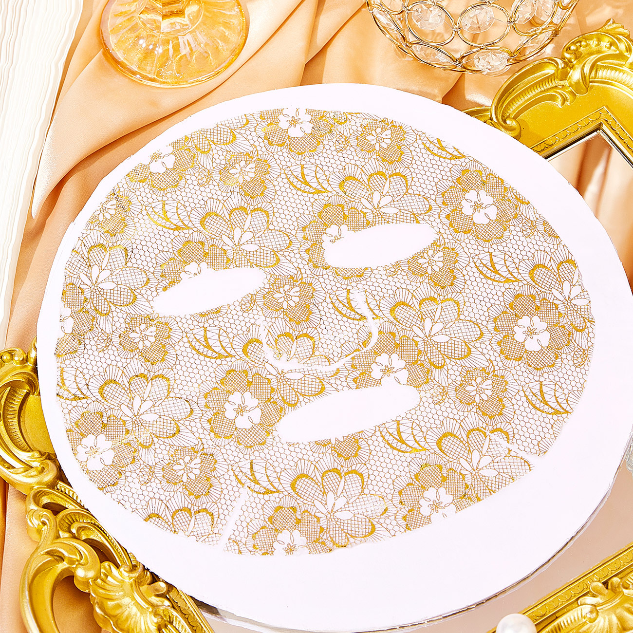 Fuerse Whitening Special Edition Whitening, spot-removing and Blackening Mask, Gold Thread Lace Mask, Hydrating Wholesale, Moisturizing Mask Patch Specification drawing