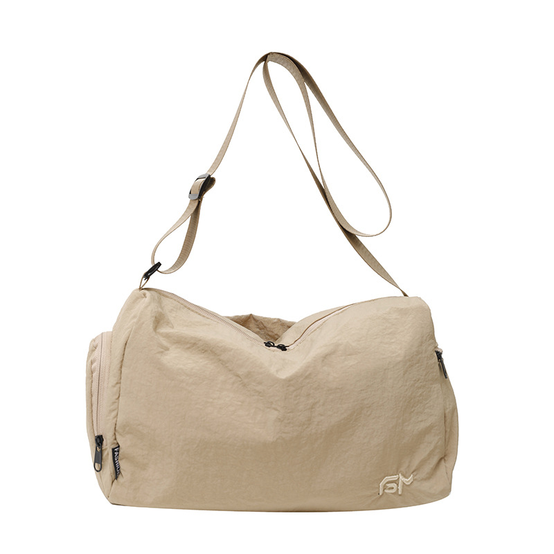 Crossbody tote bag, Korean style Instagram niche design women's bag, nylon fabric canvas bag, fashionable, casual and artistic single-shoulder bag Item Picture