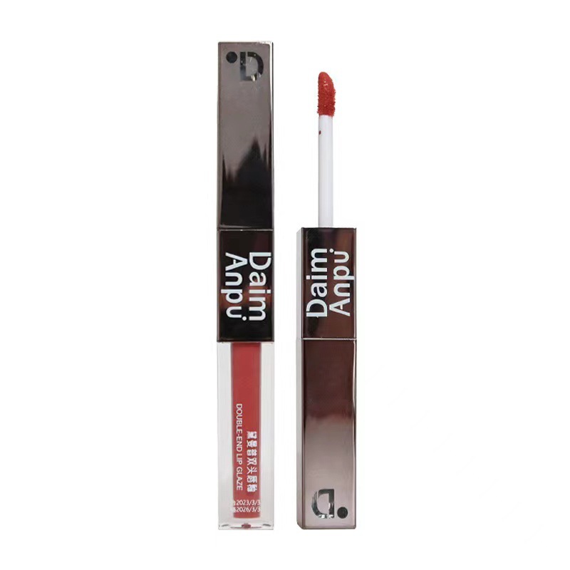 Daimanpu double-head lip gloss, water gloss, mirror finish, velvet matte lip paste, non-fading and non-staining, student lipstick, affordable Item Picture