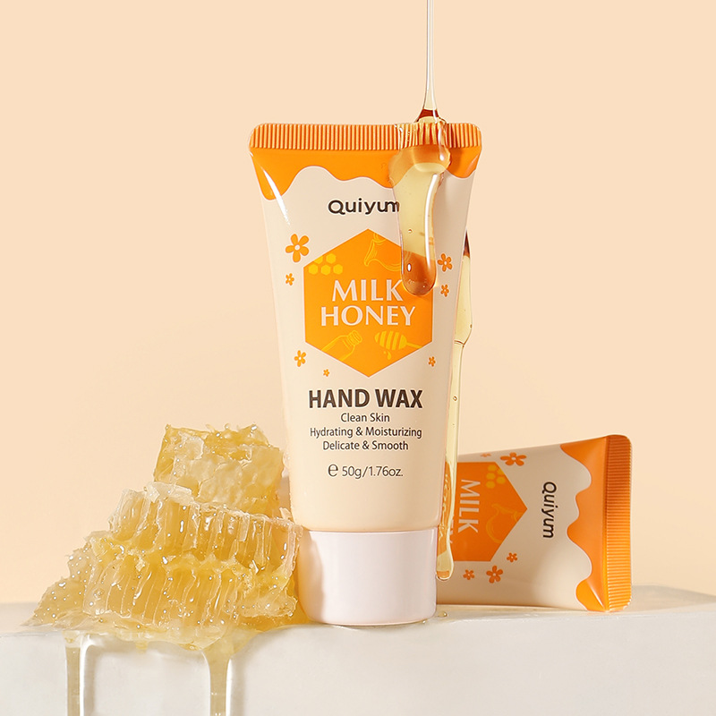 Cross-border QUIYUM milk Honey Hand Wax 50g Moisturizing, hydrating and hydrating hand care skin care products in stock from the manufacturer full figure