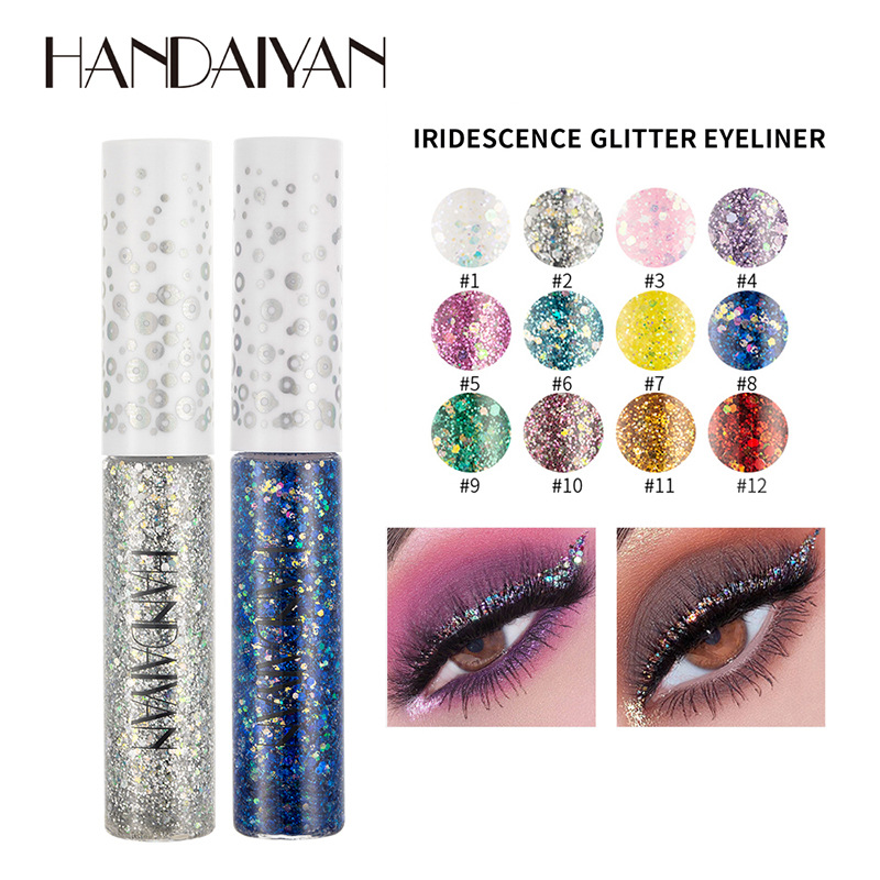 Cross-border bestseller HANDAIYAN stage makeup performance glitter eyeliner Pen Iridesy Eyeshadow eyeliner Liquid full figure