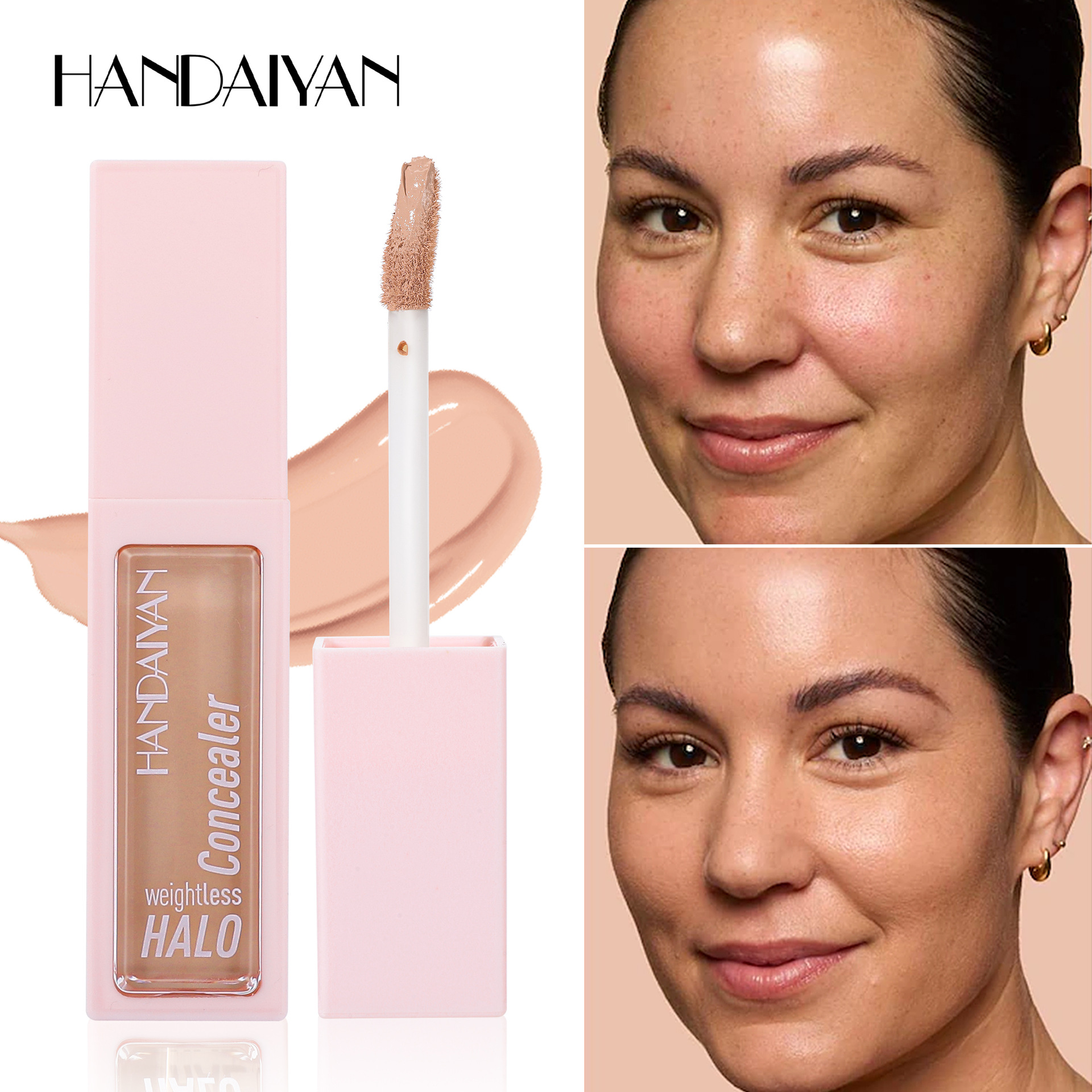 Cross-border 8-color Concealer: Invisible Pores, long-lasting Powder retention, handaiyan Concealer for Acne Marks and Spots full figure