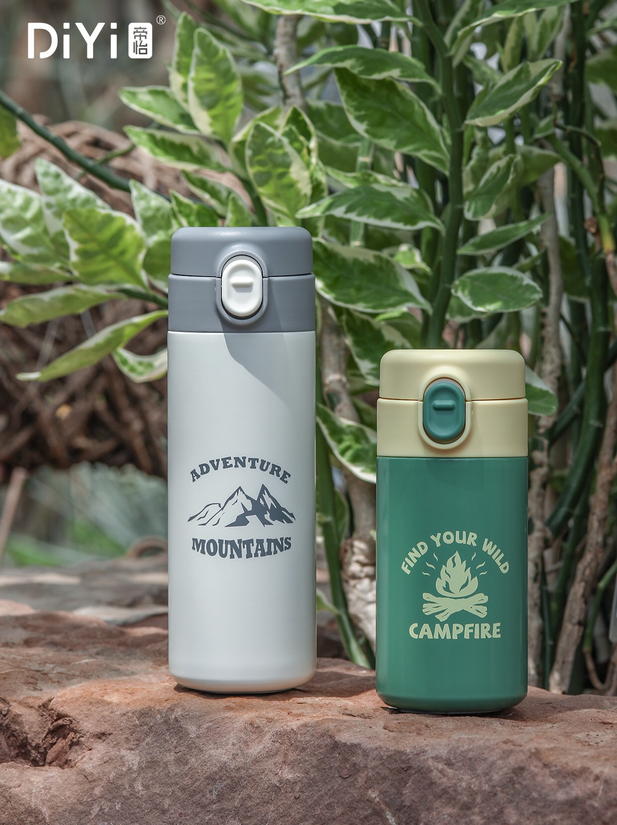 城市喧嚣，追逐理想⛺️DY-BW1016帝怡山野弹跳杯280ml,内316外304不锈钢，直饮饮水口。详情2