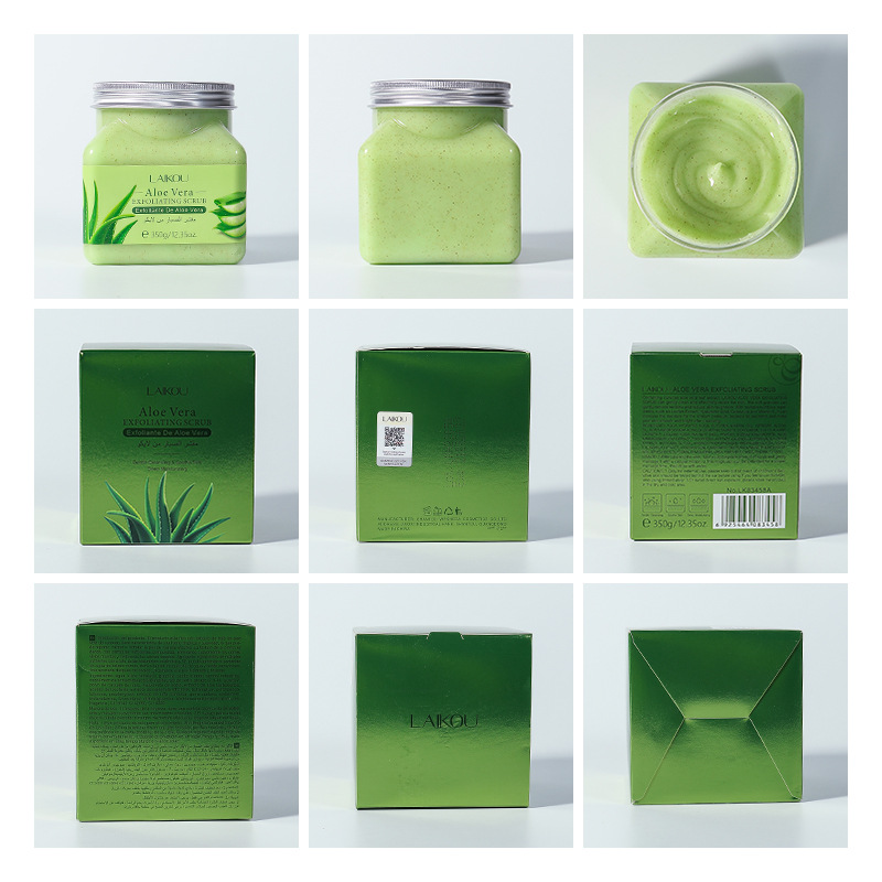 Laikou Body Aloe Vera Scrub 350g Manufacturer supply Pore-cleaning skin care products for body care Specification drawing