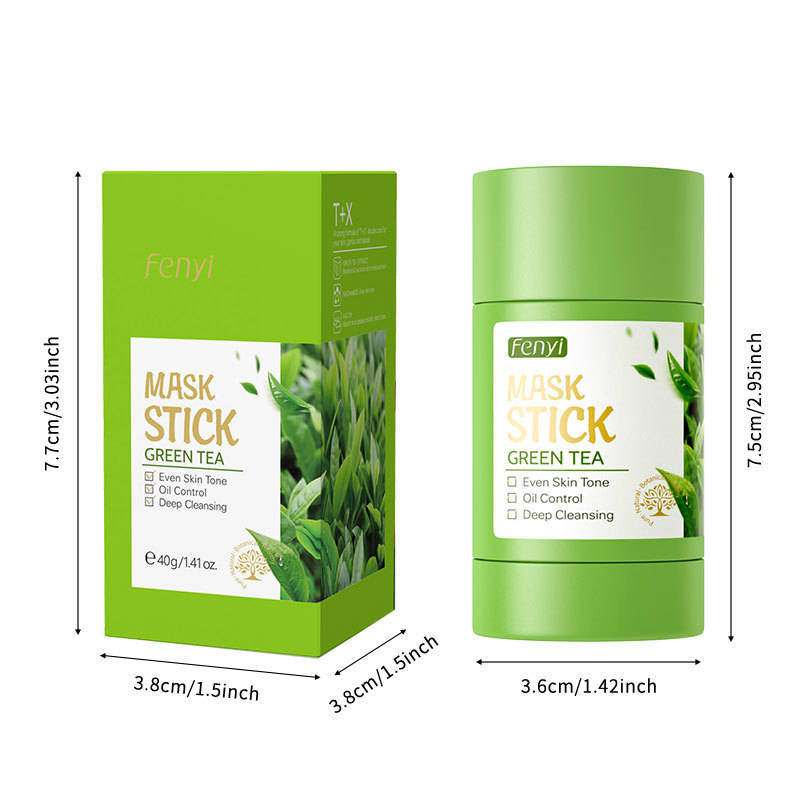 Cross-border supply Fenyi Green Tea Solid Bar 40g Spreadable Mask, Cleansing mud mask, Hydrating and moisturizing Item Picture